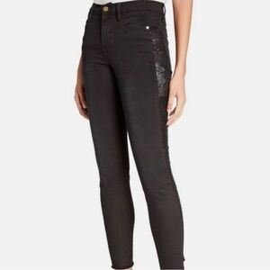 Frame Le High Skinny Black Jeans with Sequin Detail